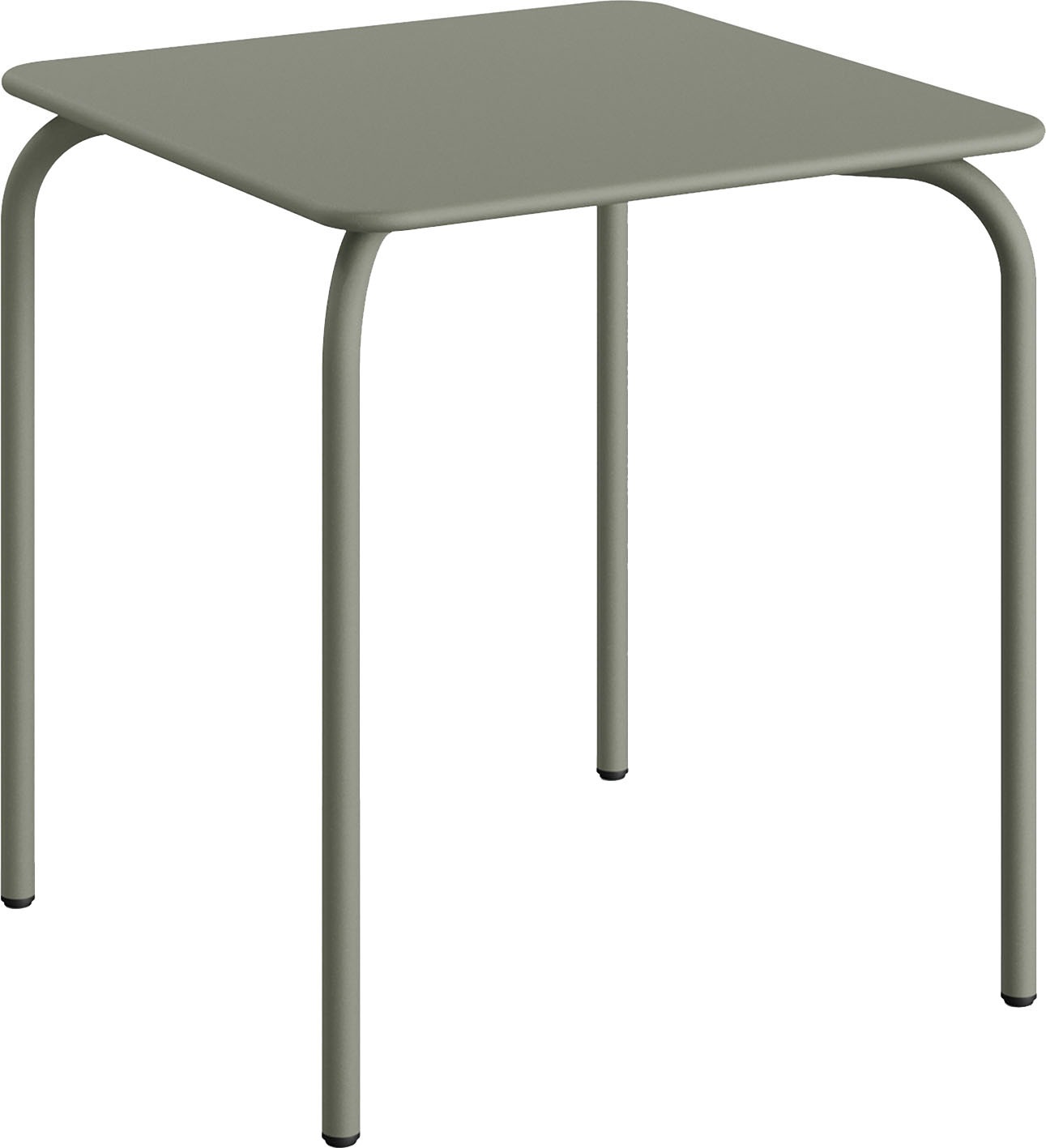 Gartentisch ESSENTIALS "Olly", grün, B:70cm H:73cm T:70cm, Pulverbeschichteter Stahl, Tische, Gartentisch, Terrassentisch quadratisch