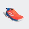 Hallenschuh ADIDAS PERFORMANCE "NOVAFLIGHT 2 INDOOR", Gr. 42,5, team solar orange, zero metallic, bright royal, Textil, Synthetik, sportlich, Schuhe, besonders geeignet für Volleyball