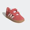 Klettschuh ADIDAS SPORTSWEAR "VL COURT 3.0", Gr. 22, rot (preloved scarlet, core weiß, bright rot), Leder, Synthetik, sportlich, Schuhe, für Kinder, inspiriert vom Design des adidas samba
