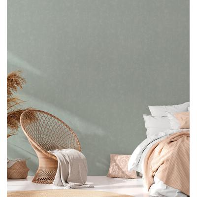 Vliestapete A.S. CRÉATION "Casual Living einfarbige Tapete Unitapete Putzoptik Putzoptik", grün (mint), B:0,53m H:0,02m L:10,05m, Vlies, Tapeten, Vliestapete einfarbig für Schlafzimmer Küche Wohnzimmer Uni Design Image