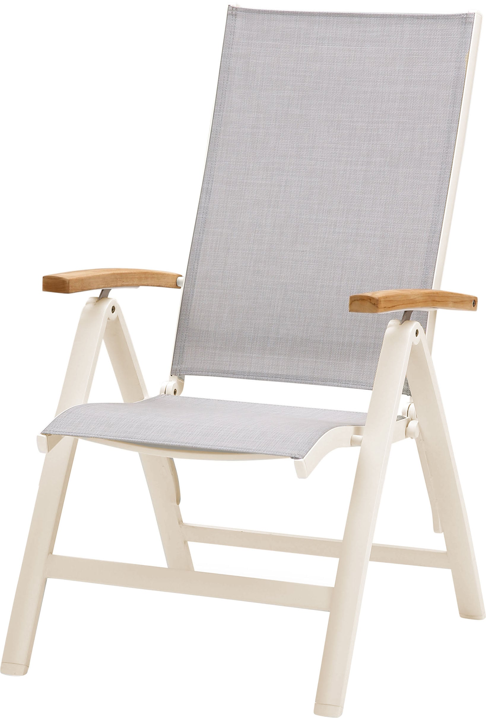 Klappstuhl BEST "Cavalese", beige (sandfarben), B:62cm H:110cm T:67cm, Aluminium, Stühle