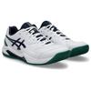Tennisschuh ASICS "GEL-DEDICATE 8 CLAY", Gr. 48, weiß (weiß, midnight), Synthetik, sportlich, Schuhe, Sandplatzschuhe für Ascheplätze