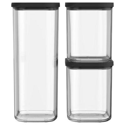 MEPAL 3-tlg. Vorratsdosen-Set »Modula« 2 L / 1.5 L / 1 L schwarz, 9x14.4 cm Image