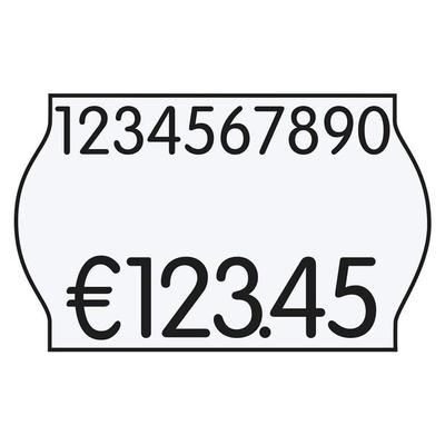 Printer Labels AS Preisetiketten 12 Rollen weiß 26,0 x 16,0 mm weiß Image