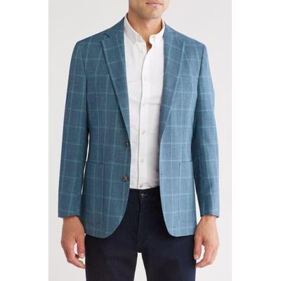 Hopsack Wool & Linen Sport Coat - Blue - Brooks Brothers Jackets