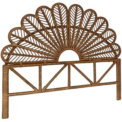 Kopfteil aus dunklem Rattan - 160 cm - Sweeek Image