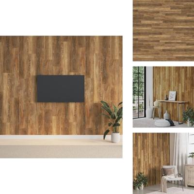 Vidaxl - Wandpaneele Holzoptik Braun pvc 2,06 m² - Wandpaneele - pvc Paneele - Holzoberflächen Image