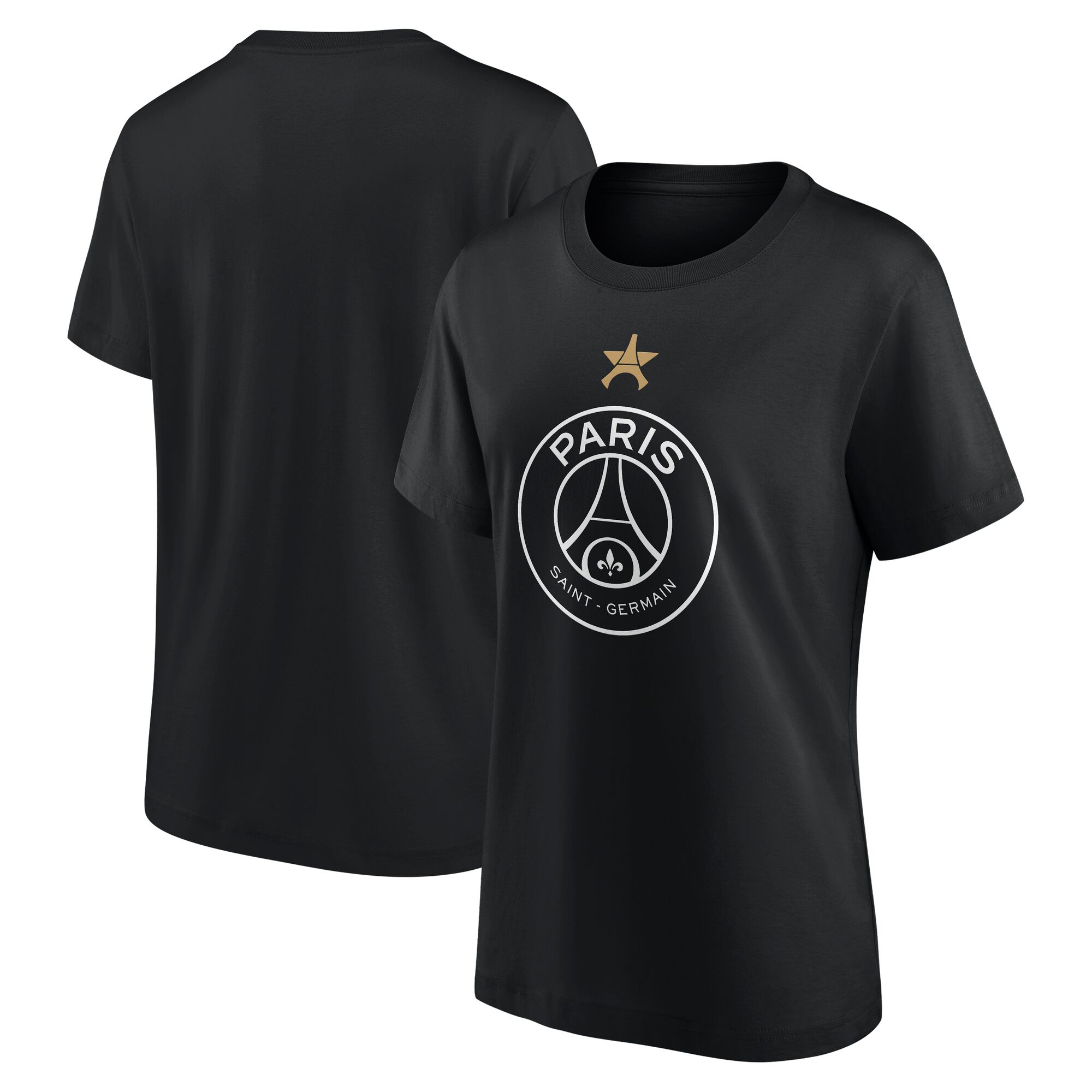PSG Europameister Eiffelstern Grafik T-Shirt - Schwarz - Damen Image