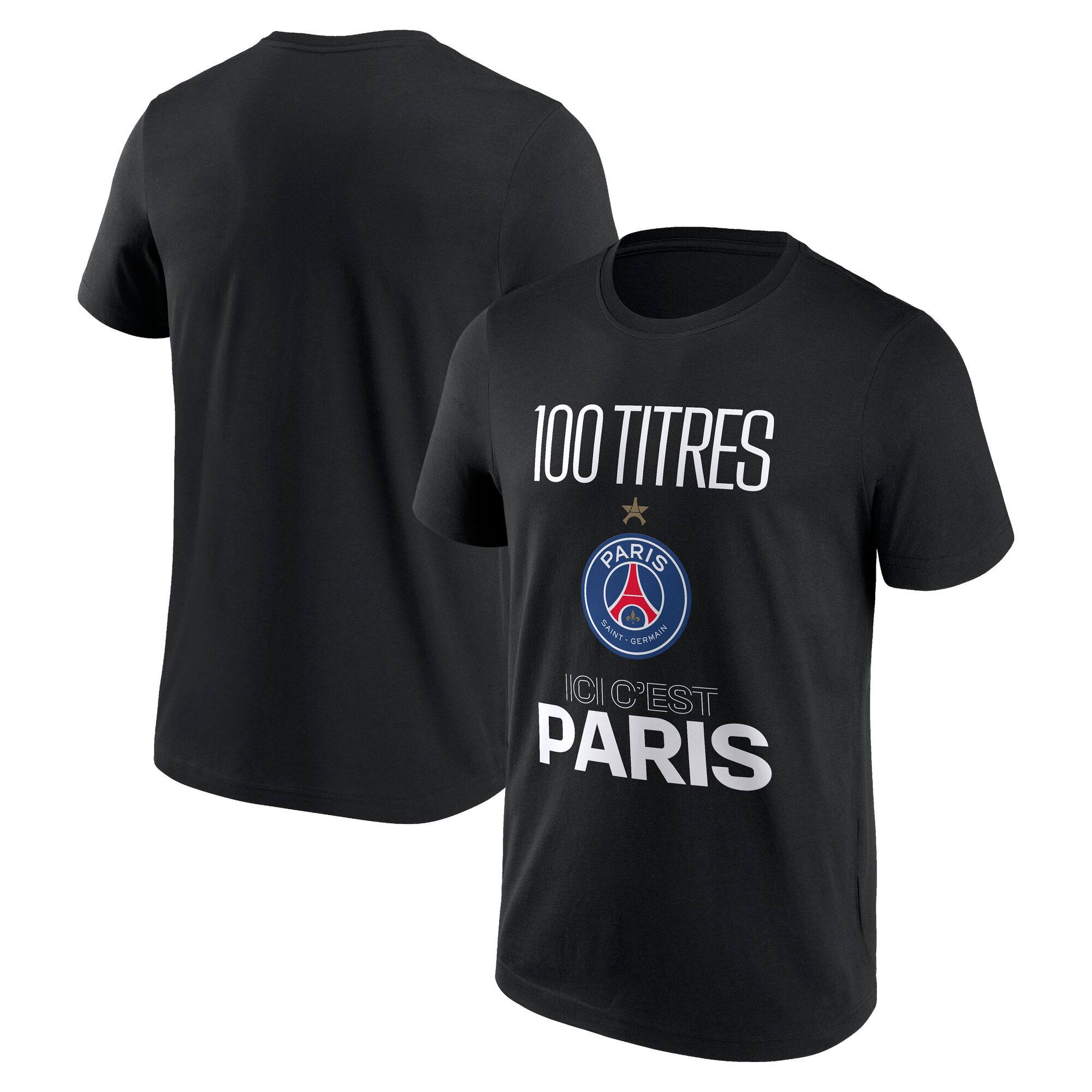 PSG 100 Trophies Grafik T-Shirt - Schwarz Image