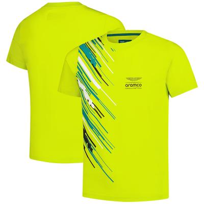 Aston Martin Aramco Cognizant Grafik-T-Shirt – Gelb – Kinder Image