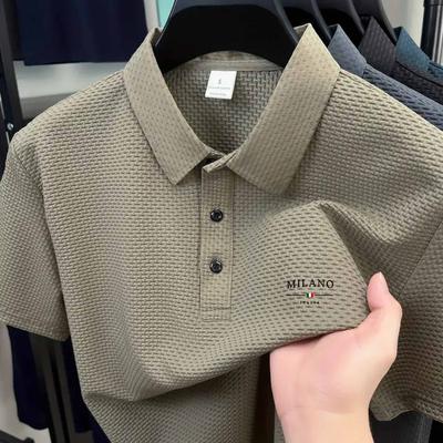 TEMU Middle East Men's Comfortable T-shirt With S314milano Print, Breathable Casual Image