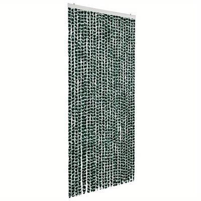 TEMU Insect Screen Curtain Green And White 100x220 Cm, Rv Door Curtain, Sunscreen And , Flies And Insects And , Used In Homes, Kitchens, Bathrooms, Restaurants, Cafes And Bars