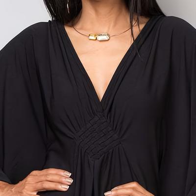 TEMU Kaftan Dresses For Women Plus Size Bathing Suit Cover Up Batwing Dress Loose Fit Moroccan Caftan Mumu Dresses Image