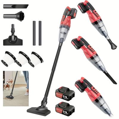 TEMU Handheld Vacuum Cordless Car Vacuum With Strong Suction, Portable Cleaner With Battery & 3 Filters, Lightweight Hand Car Vacuum Rechargeable For Pet Hair, Home, Office Image