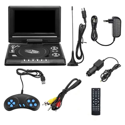 7.8inch 16:9 Widescreen DVD Player 270° Rotatable LCD Screen Home Car TV DVD Player Portable VCD MP3