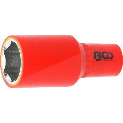 Bgs VDE-Steckschlüssel-Einsatz Sechskant - Vierkant 1/2 - SW 27 mm [Hersteller-Nr. 72077] Image