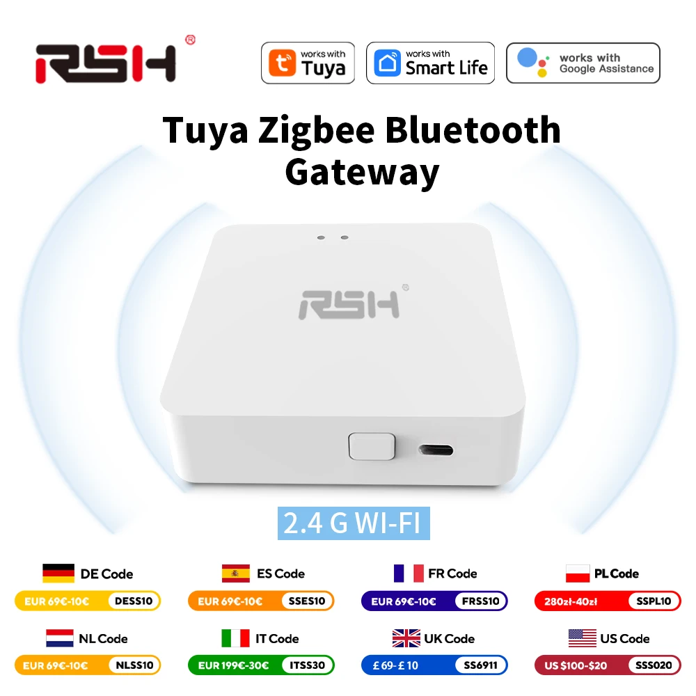 RSH Tuya Multi Mode ZigBee Bluetooth Gateway Hub Smart Home Geräte Fernbedienung Brücke Unterstützung Alexa Google Home Stimme Image