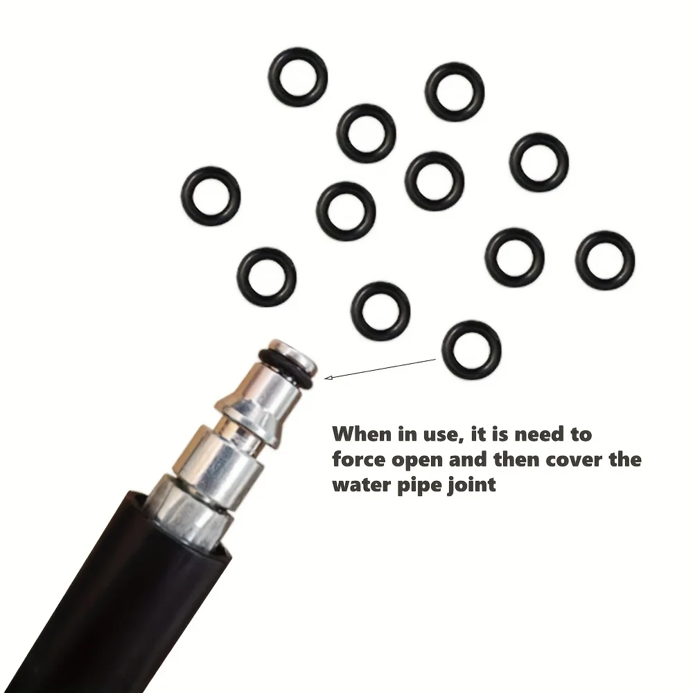 100-10pcs High Pressure Water Gun Cleaning Outlet O-ring Silicone Ring Black Car Wash Machine Car Beauty Water Gun Rubber ring