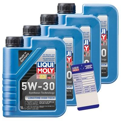 Liqui Moly 4x 1 L Longtime High Tech 5W-30 + Ölw.-Anhänger [Hersteller-Nr. 1136] Image