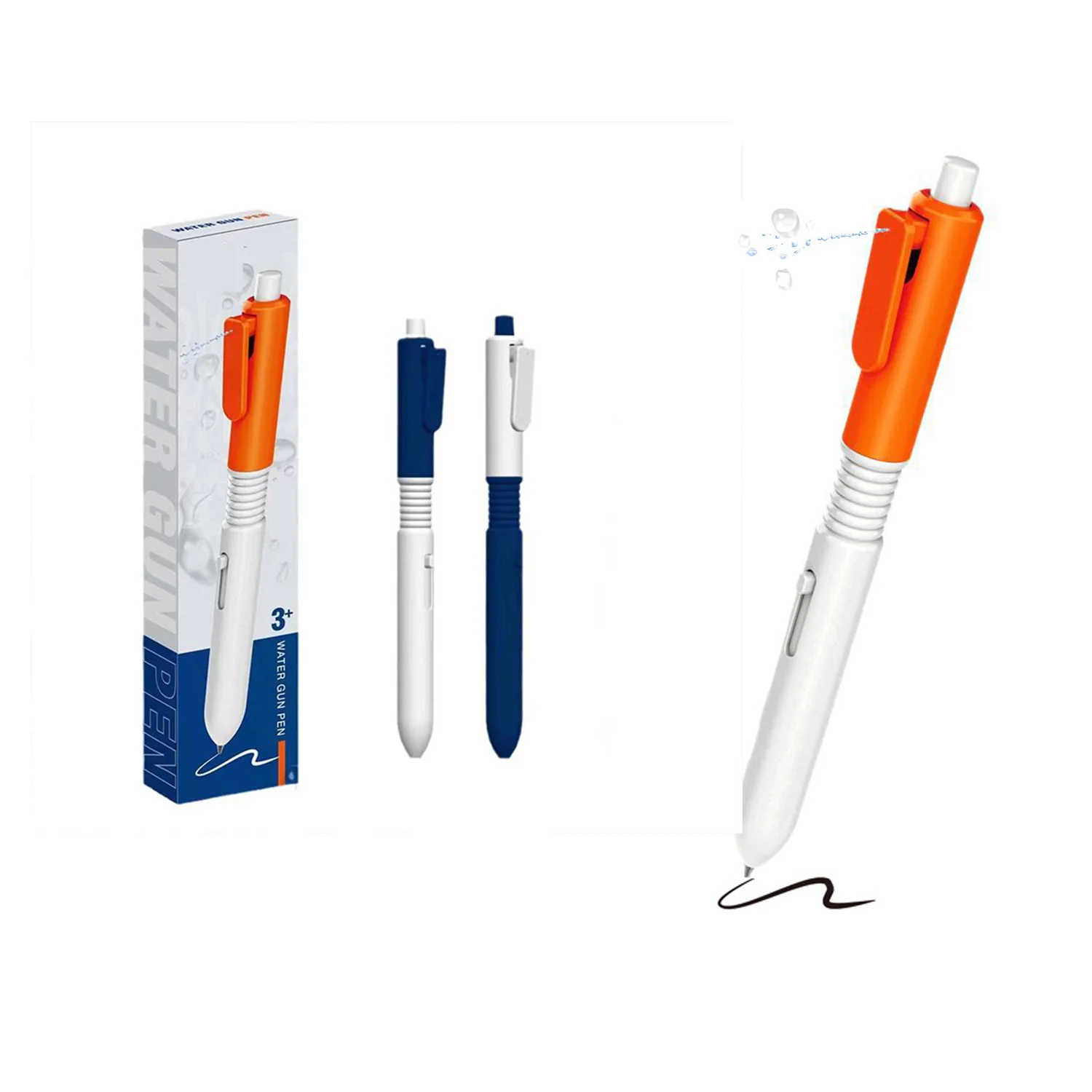 Sprühspielzeugstift, Sprühschreibstift mit doppeltem Verwendungszweck, Kugelschreiber für Studentenparodie, Mini-Wasserpistolenstütze Image