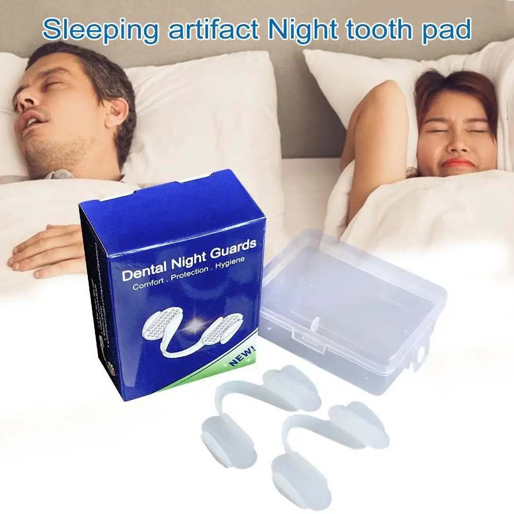 2Pcs Dental Mundschutz Weiche Zähne Schiene Schutz Universal Nacht Anti-verschleiß Pads für Schleifen Pressen Zähne bei Nacht Image