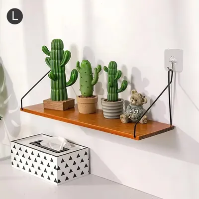 Wall Mounted Storage Rack Wood Display Stand Accessories Storage Organizer Holder Shelf for Home Offices Decoration