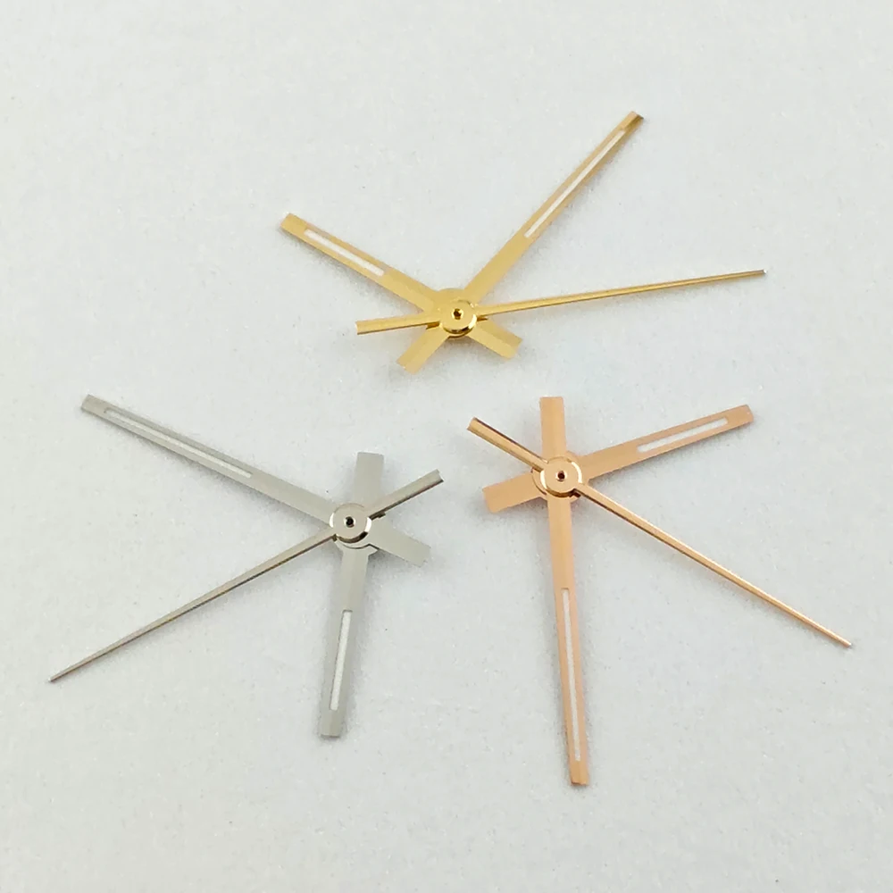 NH35 Zeiger Silbrig Roségold Uhrenzubehör Uhrenzeiger NH35 NH36 Zeiger Green Glow passend für NH35/NH36 Uhrwerk Image