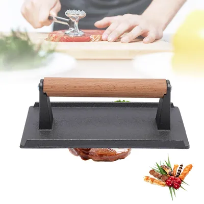 Gusseisen Steak Heavy Weight Burger Press, Speck Press, Grill BBQ Cooking, Commercial Food Egg Ring Weight Flat Press