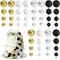 48Pcs Balls Cake Topper Decorations Cupcake Toppers Foam Balls Cake Decorations for Birthday Party Wedding Anniversary Decor