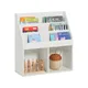 SoBuy KMB01-W scaffale per bambini con 3 scomparti portaoggetti e 2 scomparti aperti scaffale per giornali bianco