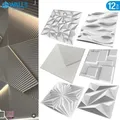 12 pcs/lot 50x50 cm panneau mural 3D autocollants muraux 3D panneau mural en Relief autocollants salon cuisine chambre décor à la maison fête dos