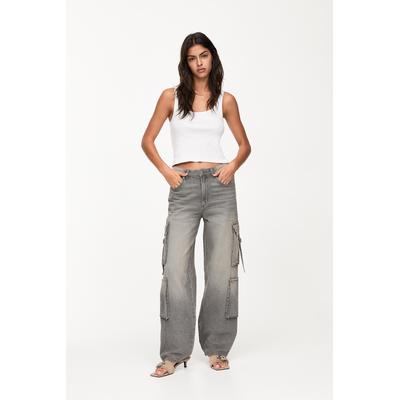 Wide-Leg Cargo Jeans