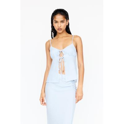 Creased-Effect Top With Ties