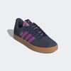 Sneaker ADIDAS SPORTSWEAR "VL COURT 3.0", Gr. 41, shadow navy, lila burst, silber metallic, Leder, Synthetik, sportlich, Schuhe, inspiriert vom Design des adidas samba