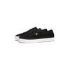 Plateausneaker TOMMY HILFIGER "TH OPEN MESH VULC SNEAKER", Damen, Gr. 35, schwarz, Textil, sportlich, Schuhe, Freizeitschuh, Halbschuh, Schnürschuh mit Logoflagge