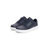 Sneaker TOMMY HILFIGER "TH BASKET CORE LITE LTH MIX", Herren, Gr. 43, blau (dunkelblau), Leder, Lederimitat, sportlich, Schuhe, Freizeitschuh, Halbschuh, Schnürschuh mit Logoschriftzug