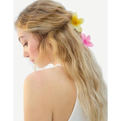 Bershka 2-Pack Of Flower Hair Clips Women Pink