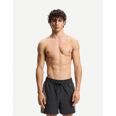 Bershka Boxy Fit Swimming Trunks Men S Dark Grey