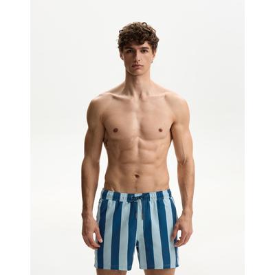 Bershka Striped Print Swimming Trunks Men Xl Navy