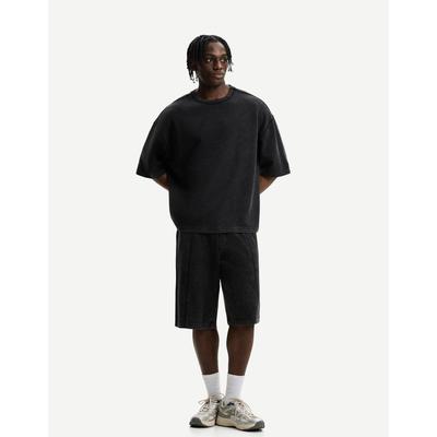 Bershka Interlock Bermuda Shorts Men L Grey
