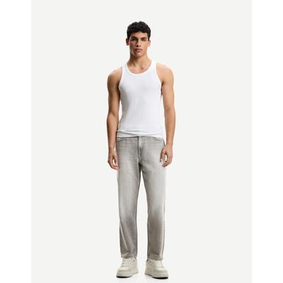 Bershka Tapered Jeans Men 36 Grey