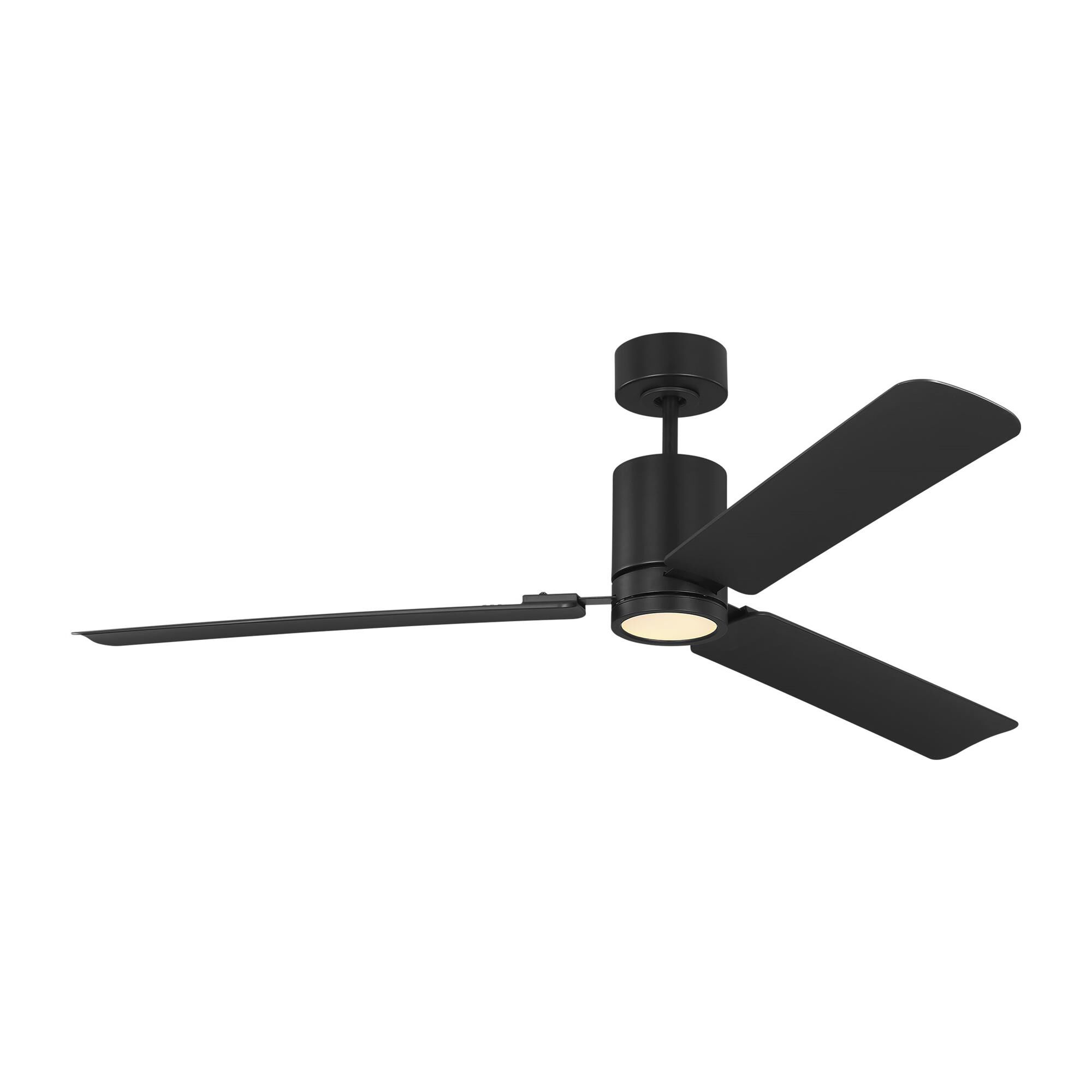 Visual Comfort Fan Collection Barbara Barry Cleancut Smart 62 Inch Ceiling Fan with Light Kit - 3CCSM62MBKD