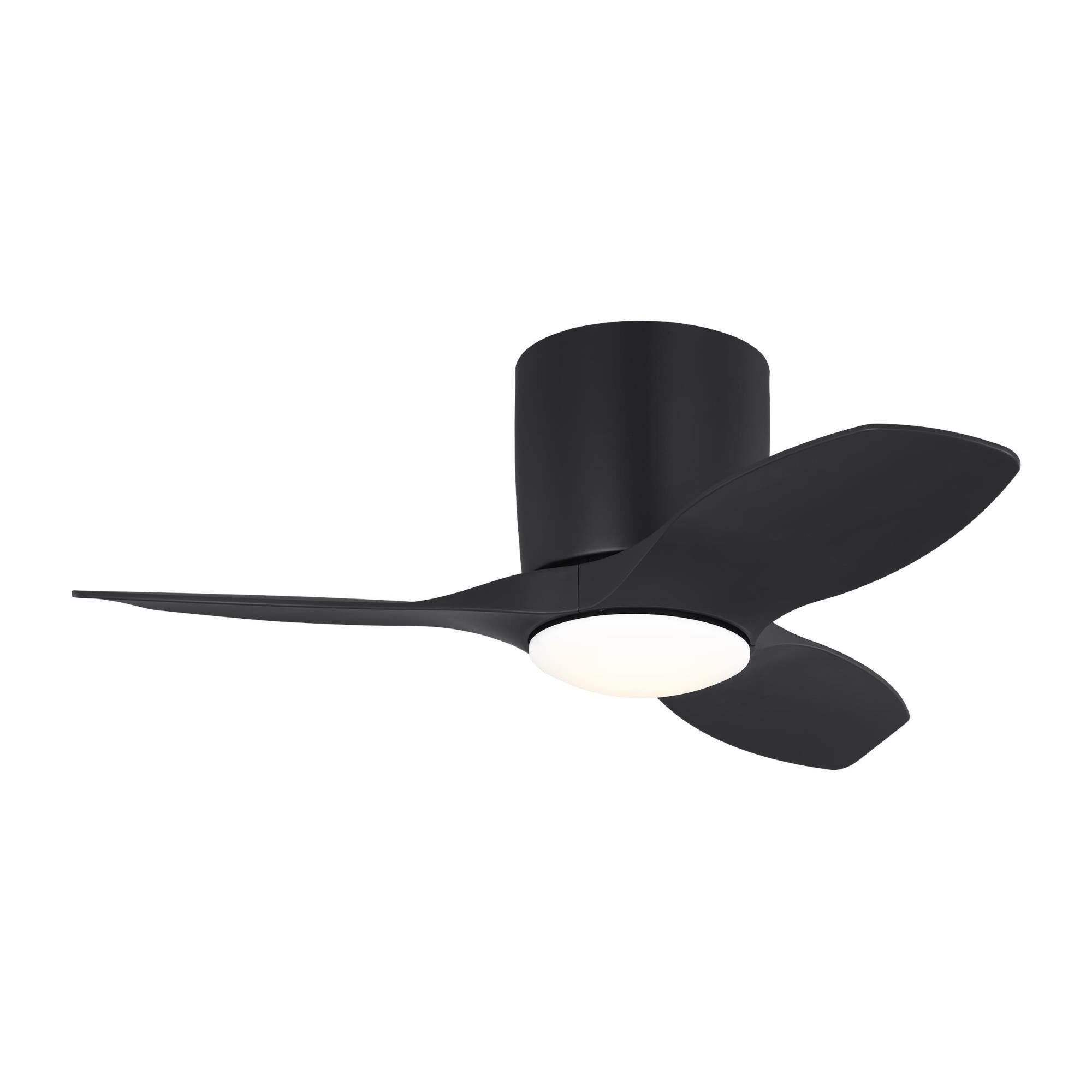Generation Lighting Titus Hugger 32 Inch Flush Mount Fan With Light Kit - 3TTHR32MBKD