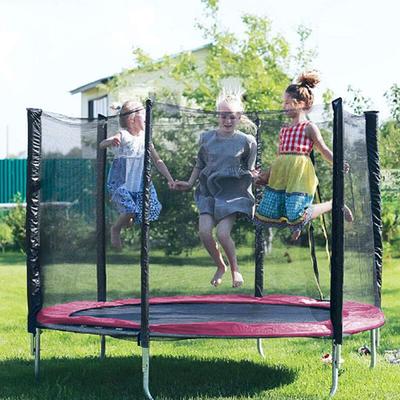 Trampolin Gartentrampolin Kindertrampolin Outdoor Trampolin Komplettset Sicherheitsnetz Rosa Image