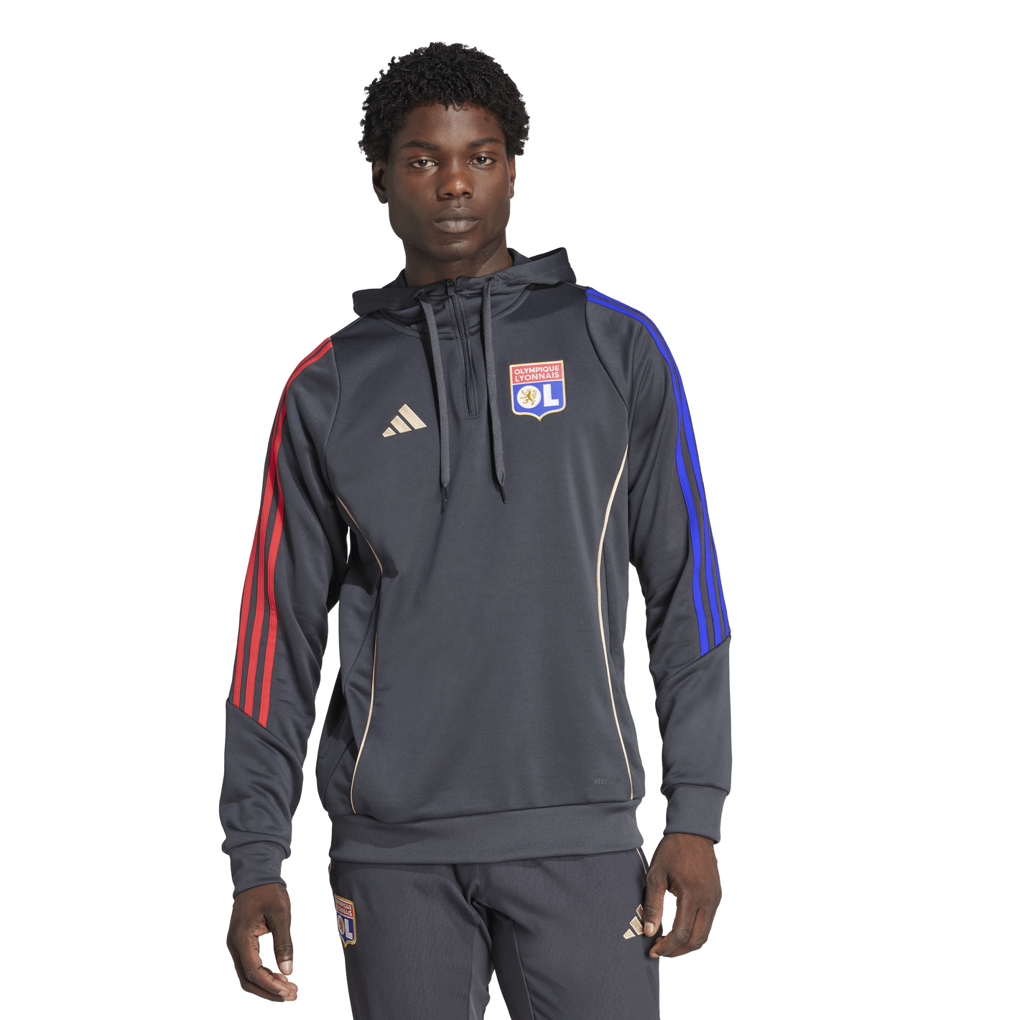 Olympique Lyon adidas Trainings-Hoodie – Carbon Image