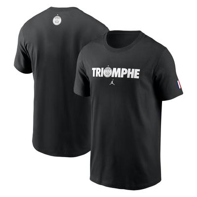 PSG Jordan Champions d'Europe TRIOMPHE Grafik T-Shirt - Schwarz Image