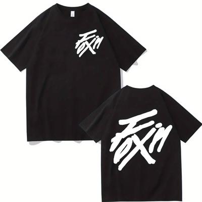 "TEMU "flx On" Print T Shirs Fashion Hip Hop Short Sleeve T-shirt Men Women High Quality Cotton T-shirts" Image