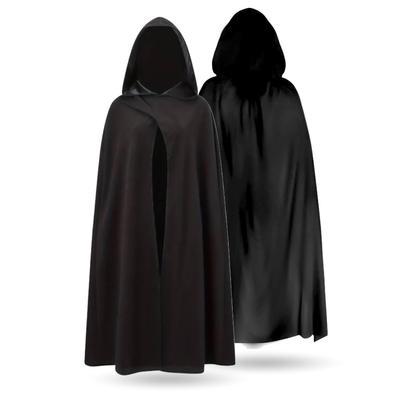 TEMU Tk Vampire Halloween Costume Black Disguise For Boys & Adults - Cape With Hood - Carnival & Mardi Gras Image