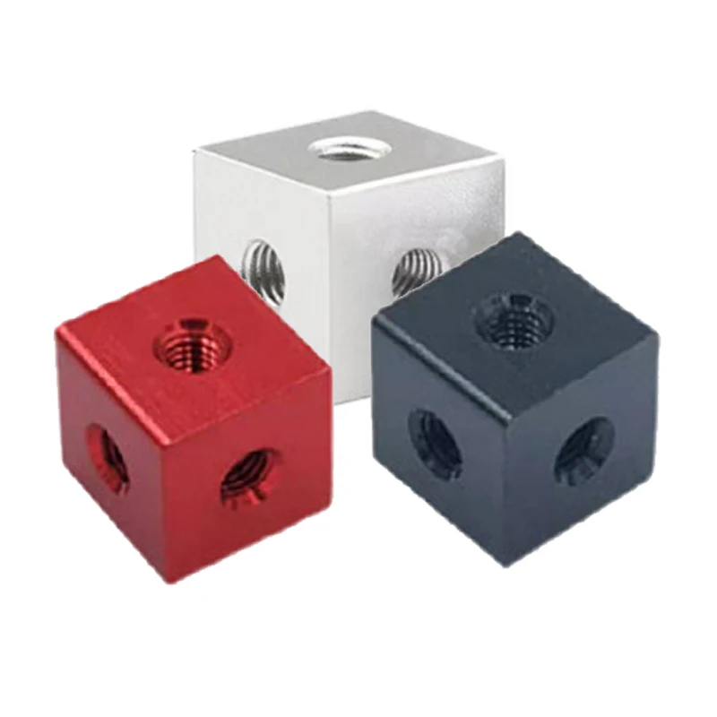 1PCS 3D Drucker Halterung Befestigungs Stück Teile M8 M10 Mutter Block Stecker Cube Schraube Mutter DIY Zubehör Image