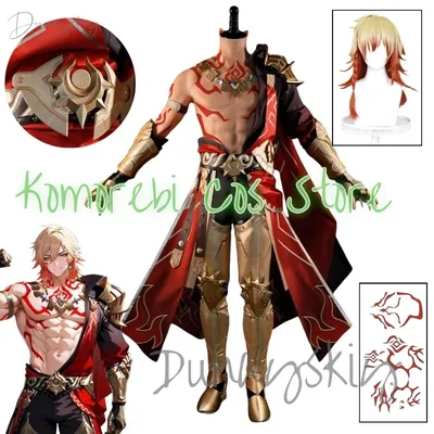Spiel Honkai Star Rail Mydei Cosplay Kostüm Perücke Mydeimos Uniform Ohrringe Tattoo Aufkleber Image
